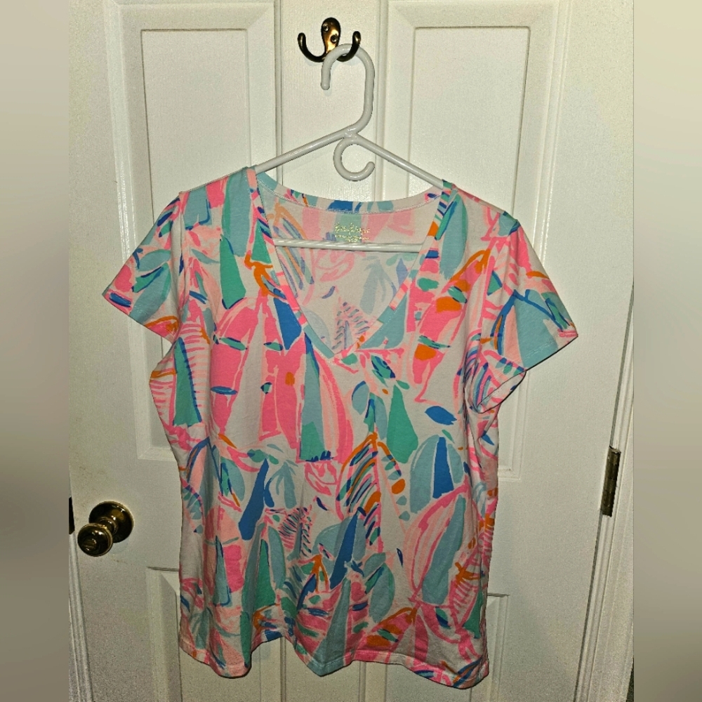 Lilly Pulitzer Multicolor Abstract Blouse